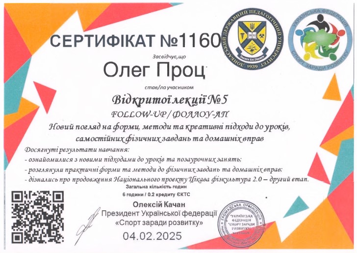 Новий погляд на форми, методи та креативні підходи до уроків, самостійних фізичних завдань та домашніх вправ