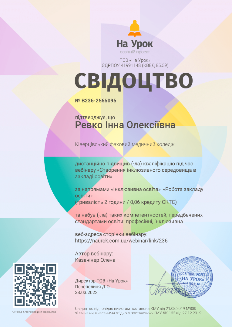 Створення інклюзивного середовища в закладі освіти