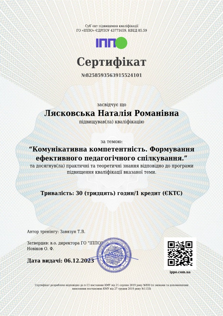 Комунікативна компетентність. Формування ефективного педагогічного спілкування.