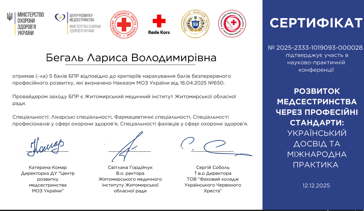 Розвиток медсестринства через професійні стандарти: український досвід та міжнародна практика