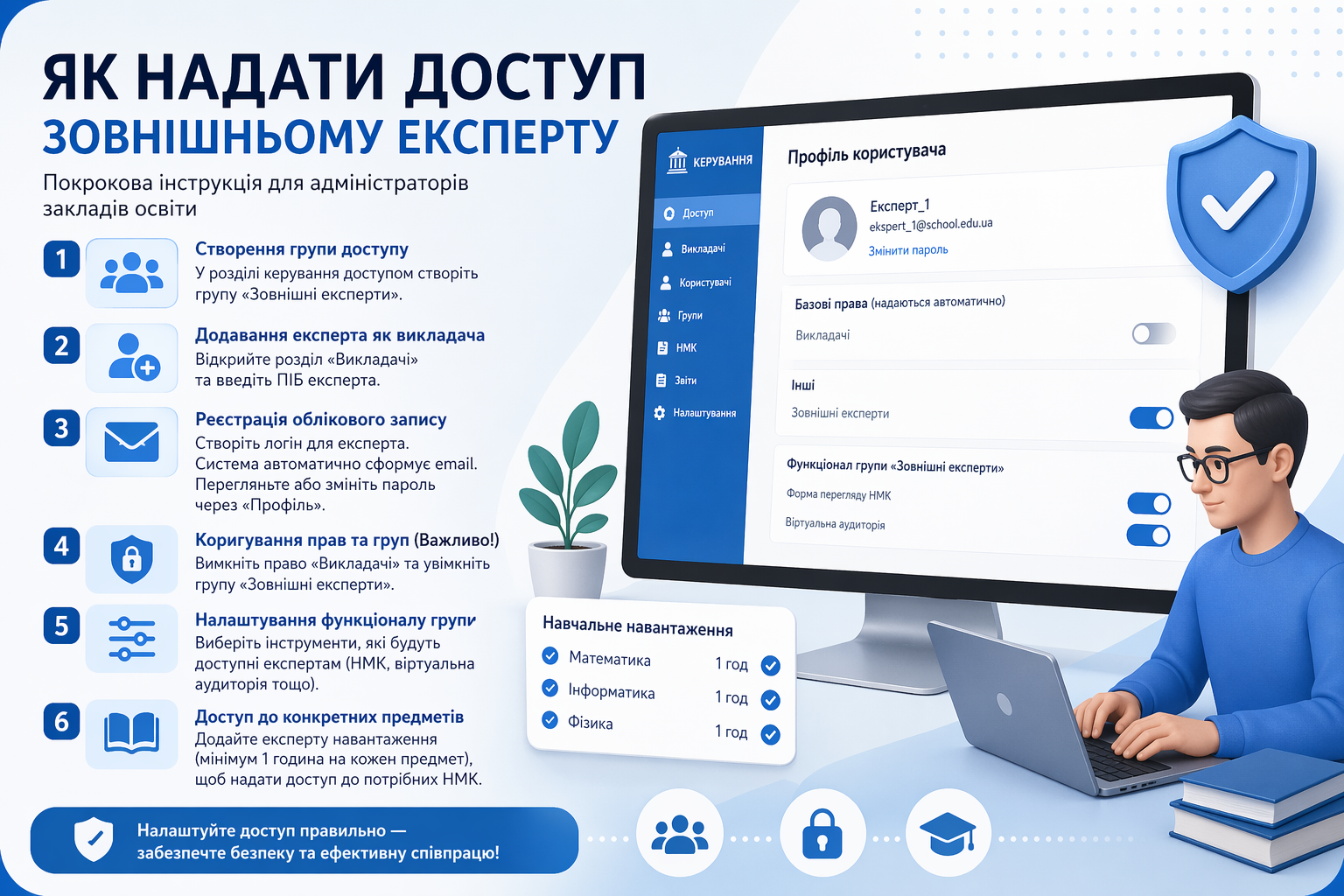 Інструкція: Налаштування доступу для зовнішніх експертів