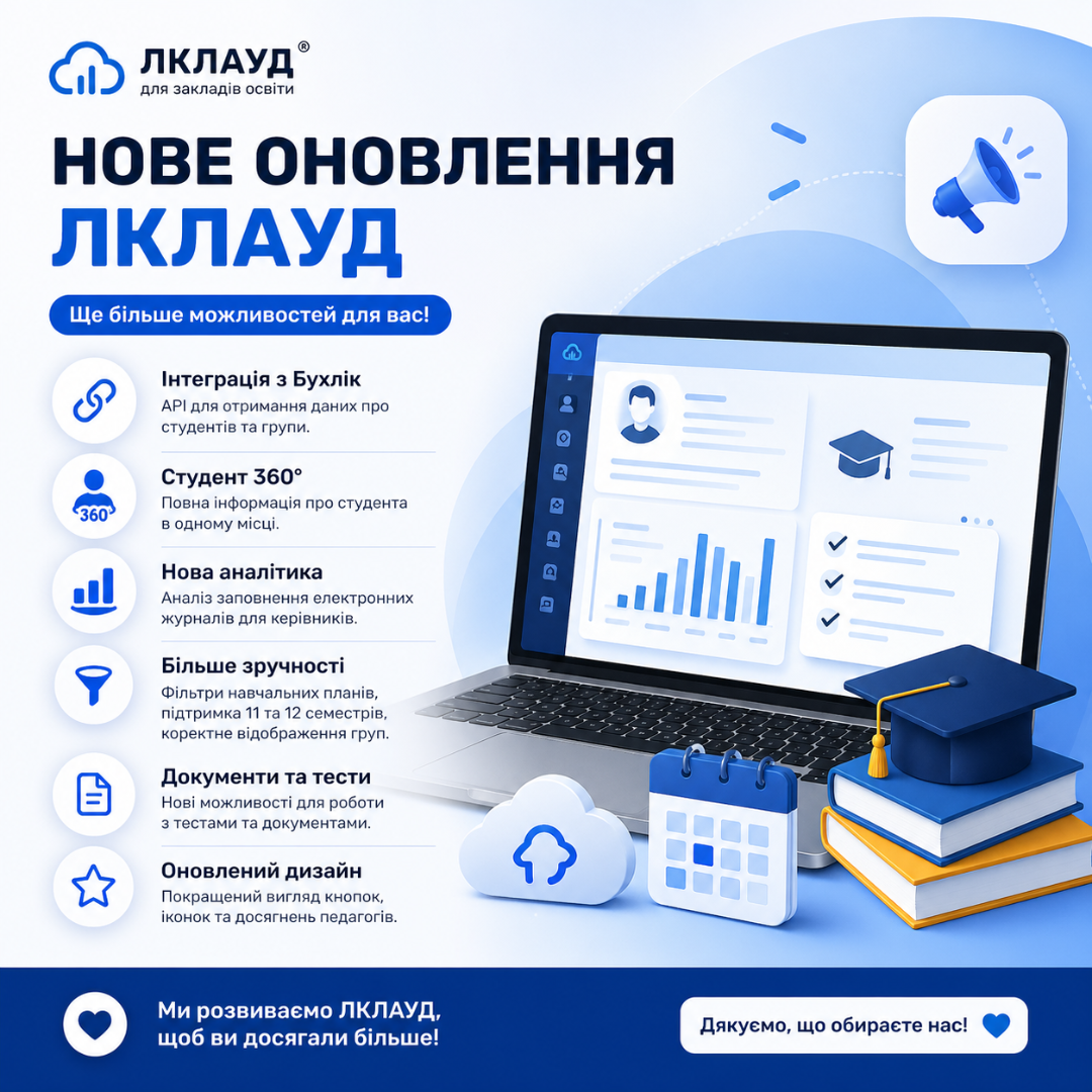 Нове оновлення ЛКЛАУД: контроль, аналітика та інтеграції