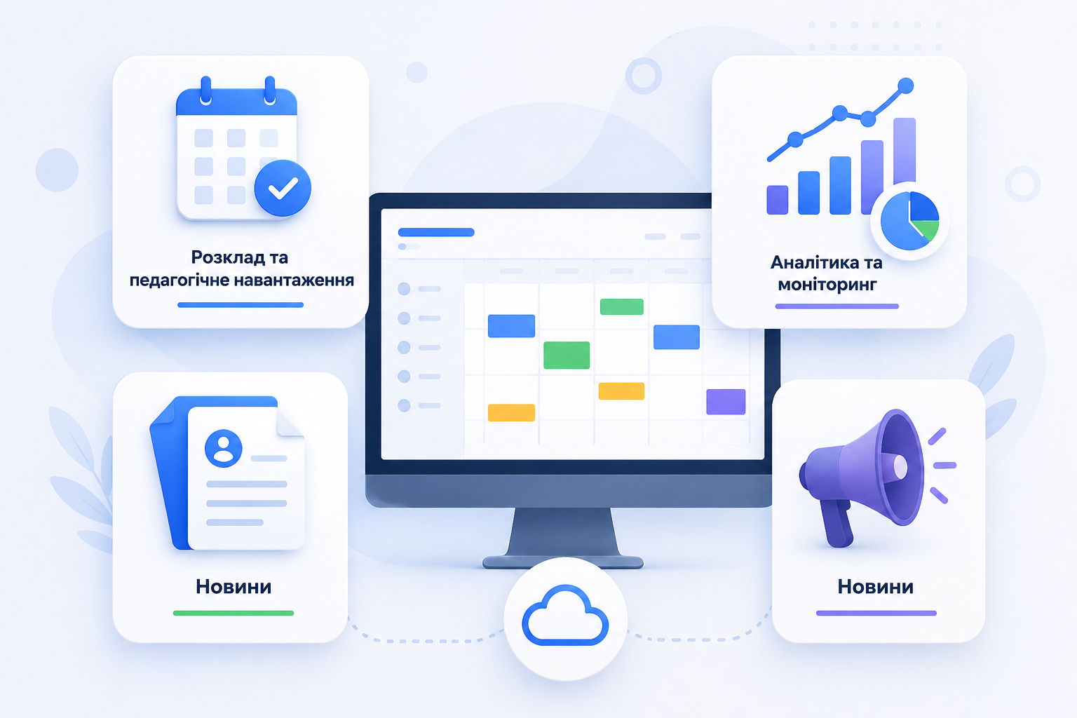 Нове в ЛКЛАУД: педагогічне навантаження, звіти та новини