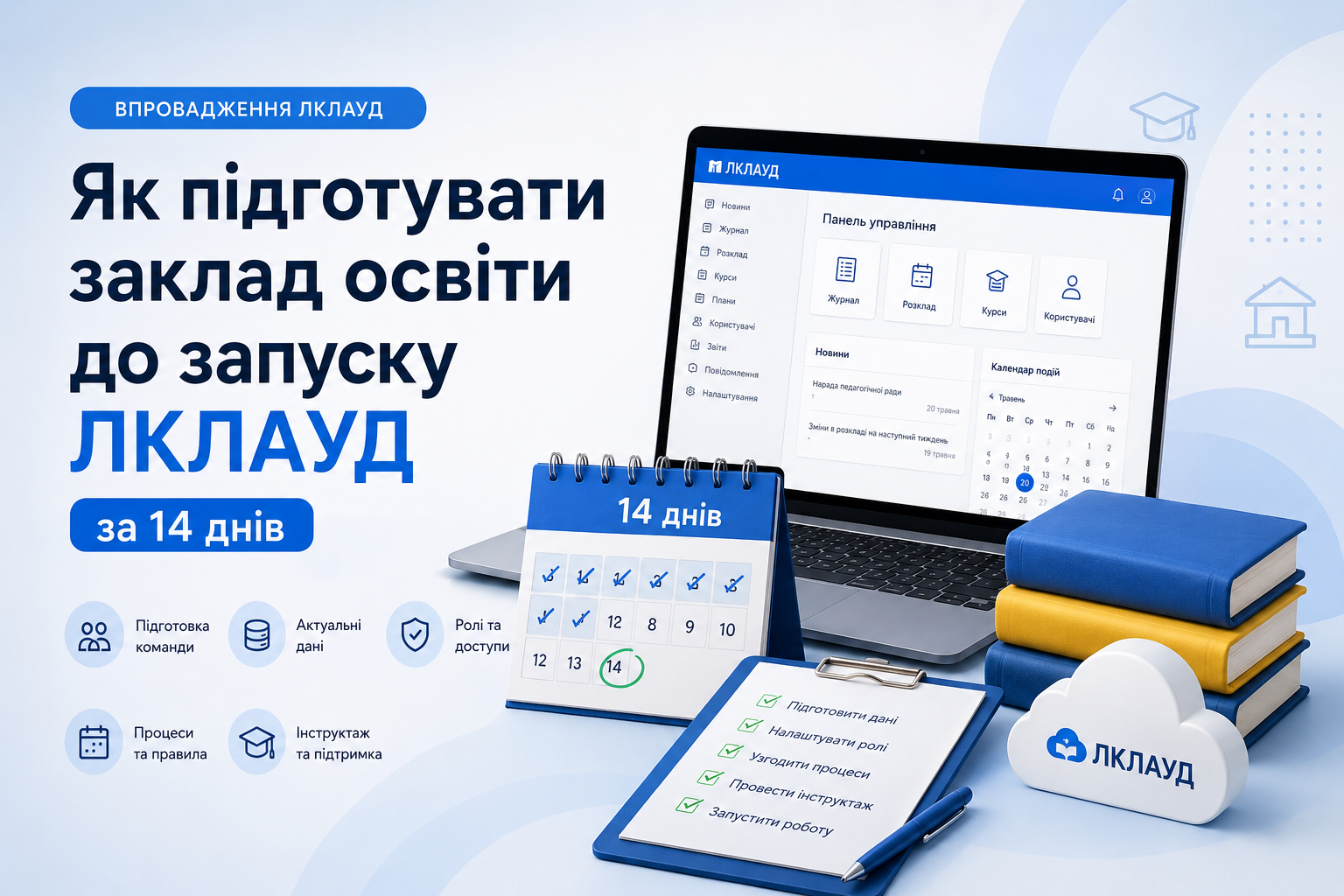 Як підготувати заклад освіти до запуску ЛКЛАУД за 14 днів
