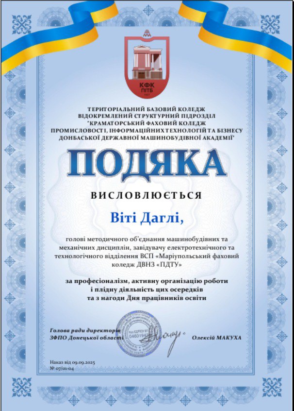 Подяка, рада директорів