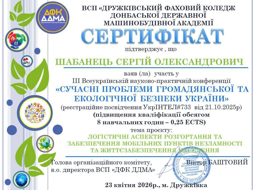 Сучасні проблеми громадської та екологічноїбезпеки України