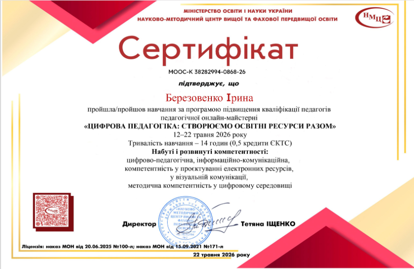Педагогічна онлайн-майстерня "Створюємо освітні ресурси разом"