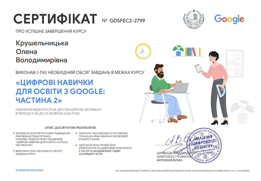 Цифрові навички для освіти з Google: частина 2