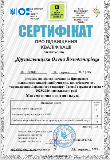 Математична освітня галузь