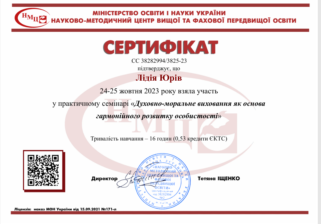 Духовно-моральне виховання як основа гармонійного розвитку особистості