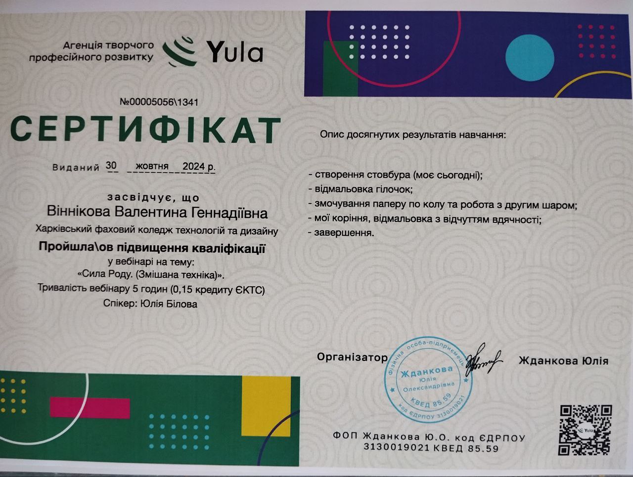 "Сила роду. (Змішана техніка)". Агенція творчого розвитку "Yula"
